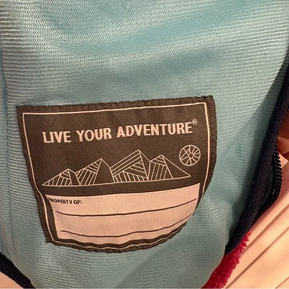 Eddie Bauer Hooded Sherpa Fleece Girls Zip Up Jacket Blue Pink Medium (10/12) - Picture 7 of 10